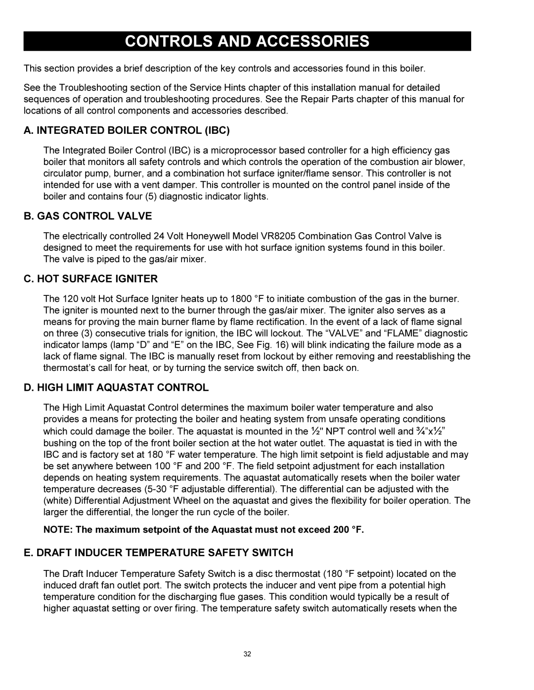 Quantum GAS-FIRED BOILERS installation instructions Controls and Accessories 