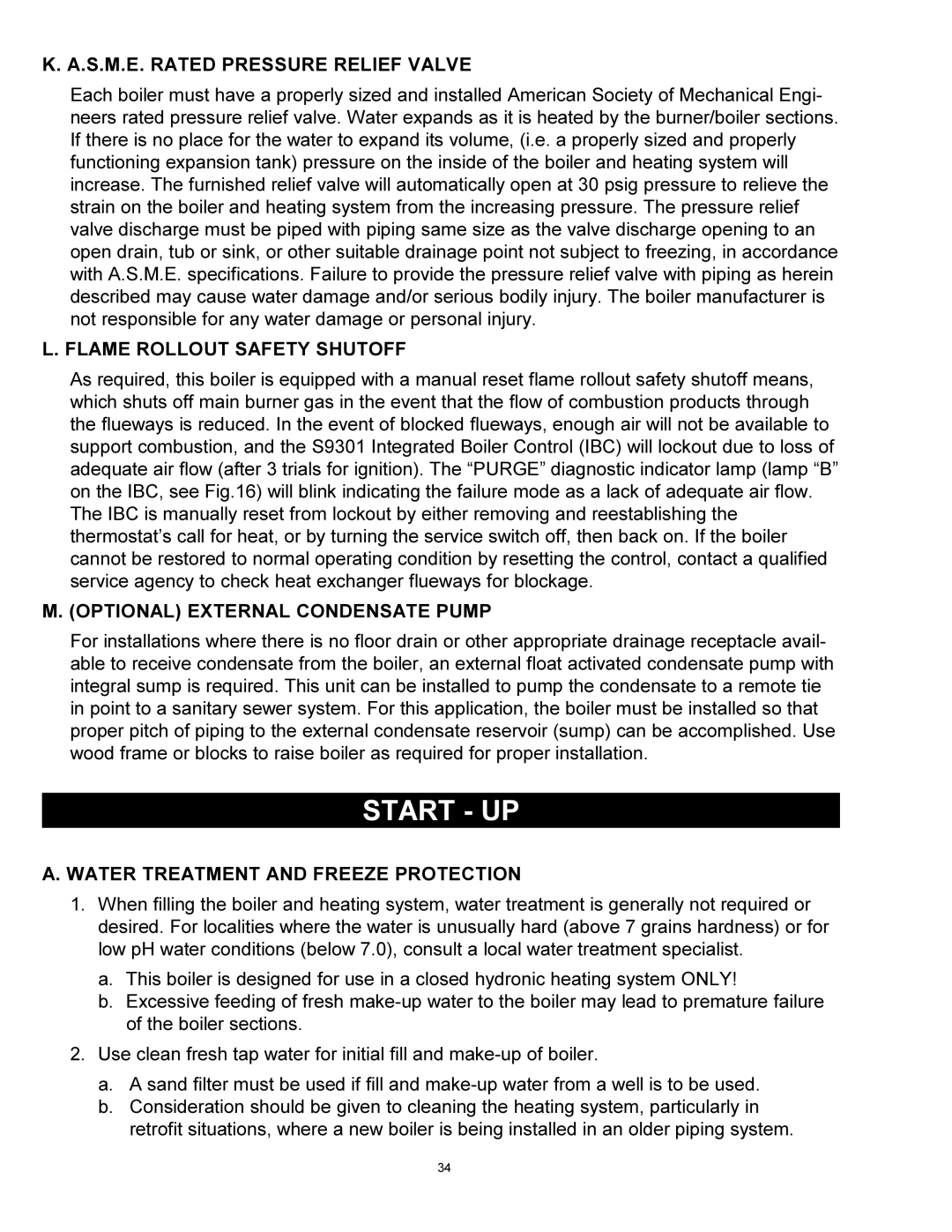 Quantum GAS-FIRED BOILERS Start UP, S.M.E. Rated Pressure Relief Valve, Flame Rollout Safety Shutoff 