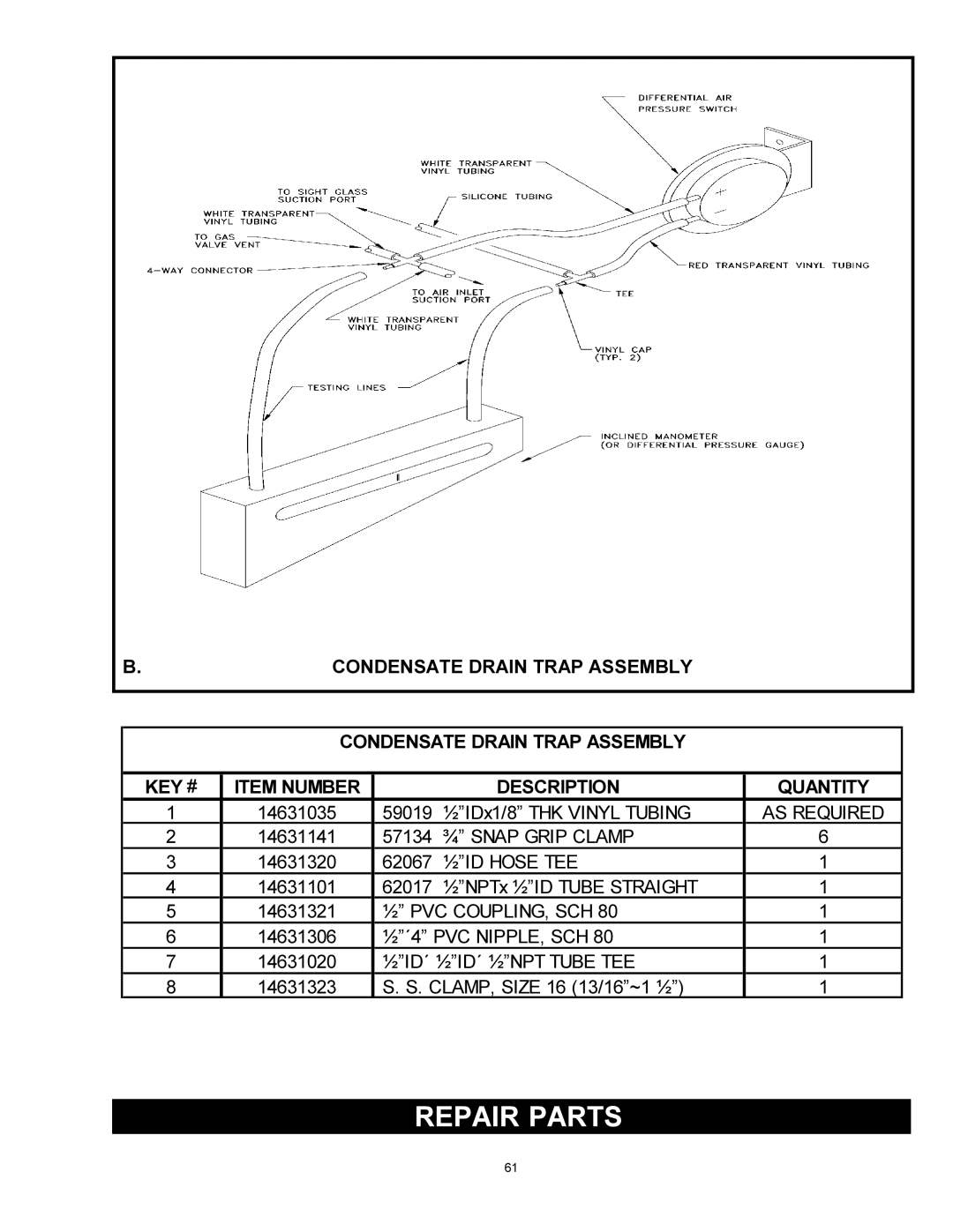 Quantum GAS-FIRED BOILERS Condensate Drain Trap Assembly, 2116$75$,175$3$660% 70180%5 37,21 48$17,7 