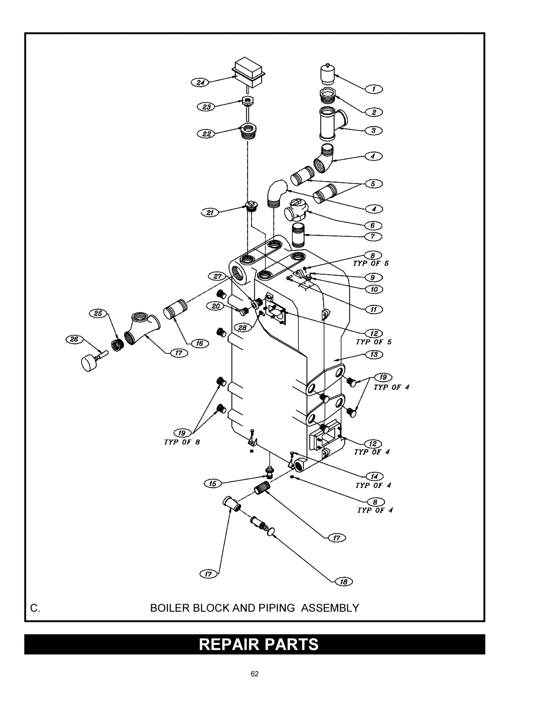 Quantum GAS-FIRED BOILERS installation instructions Boiler Block and Piping Assembly 