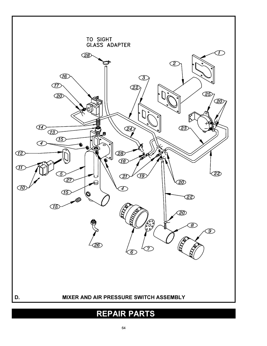 Quantum GAS-FIRED BOILERS installation instructions Mixer and AIR Pressure Switch Assembly 