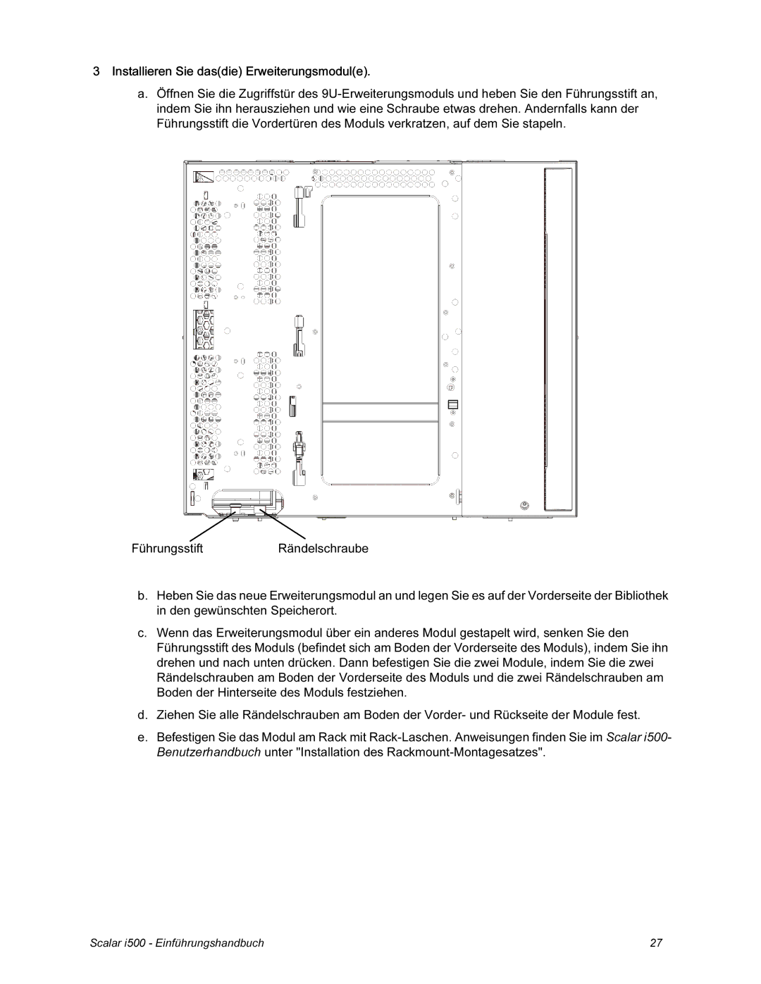 Quantum manual Scalar i500 Einführungshandbuch 