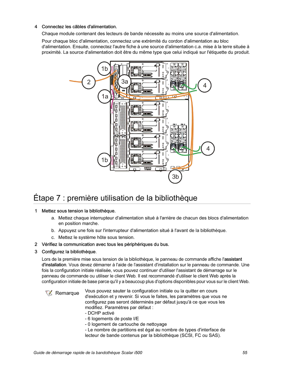 Quantum i500 manual Étape 7 première utilisation de la bibliothèque 