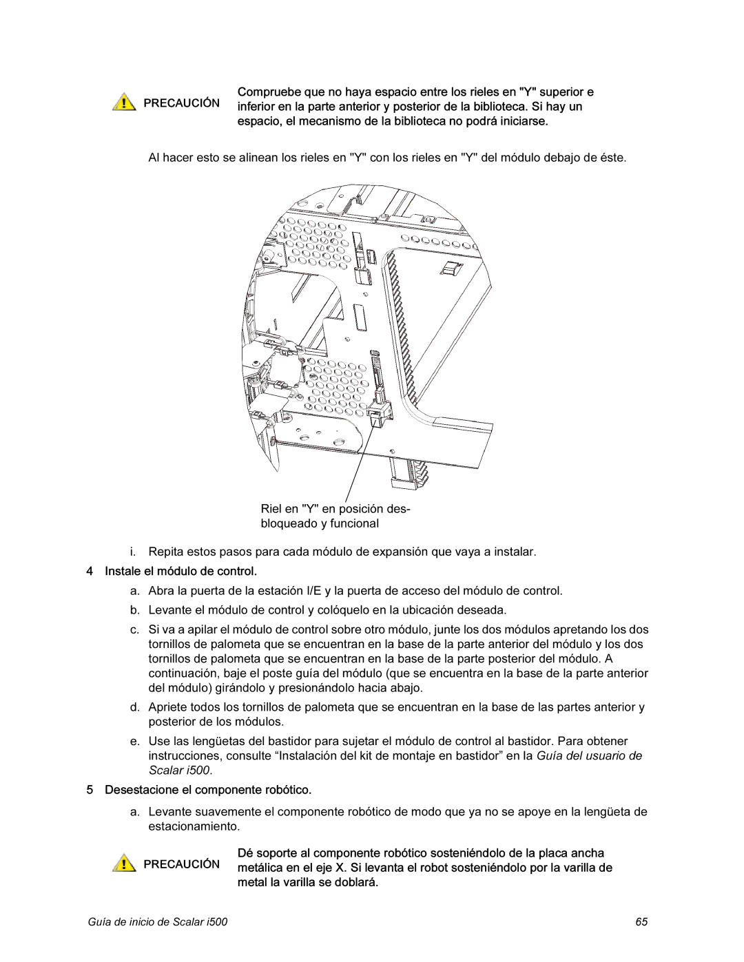 Quantum i500 manual Guía de inicio de Scalar 