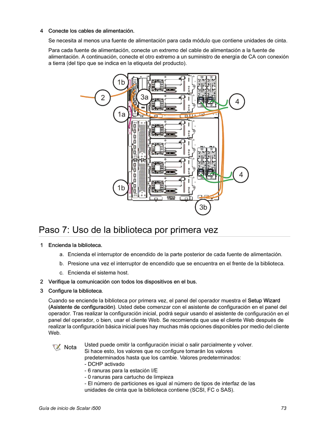 Quantum i500 manual Paso 7 Uso de la biblioteca por primera vez 