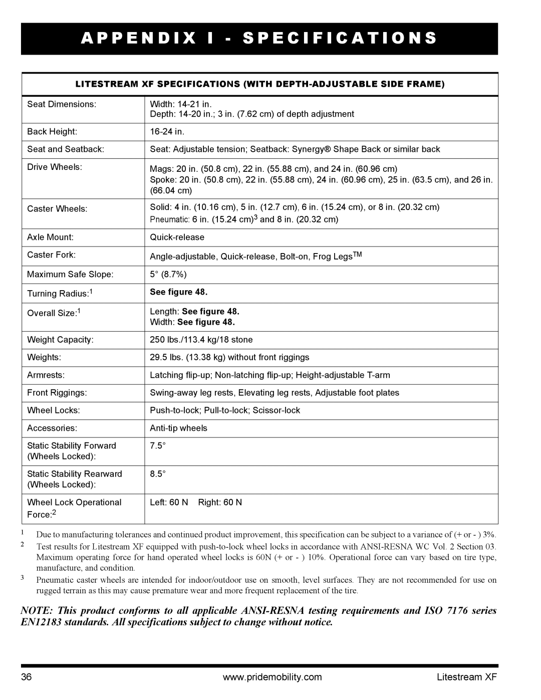 Quantum INFMANU2788 manual P E N D I X I Specification S 