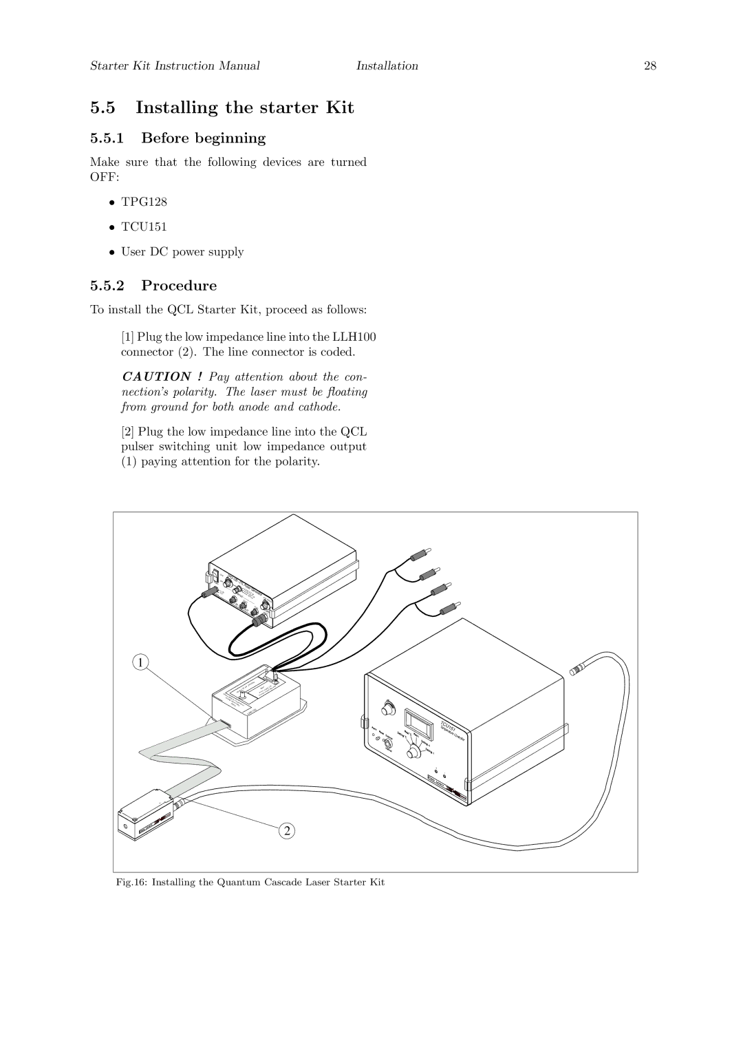 Quantum Instruments Cascade Laser Starter Kit manual Installing the starter Kit, Before beginning 