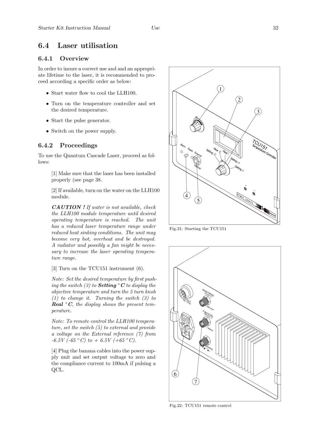 Quantum Instruments Cascade Laser Starter Kit manual Laser utilisation, Overview, Proceedings 