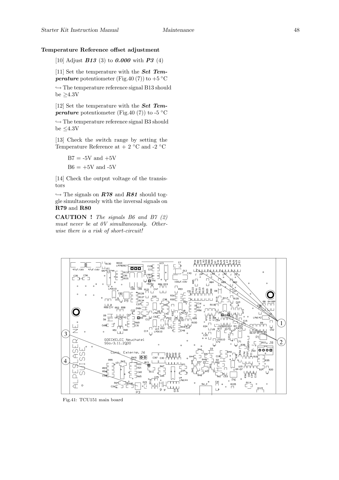 Quantum Instruments Cascade Laser Starter Kit manual Temperature Reference oﬀset adjustment 