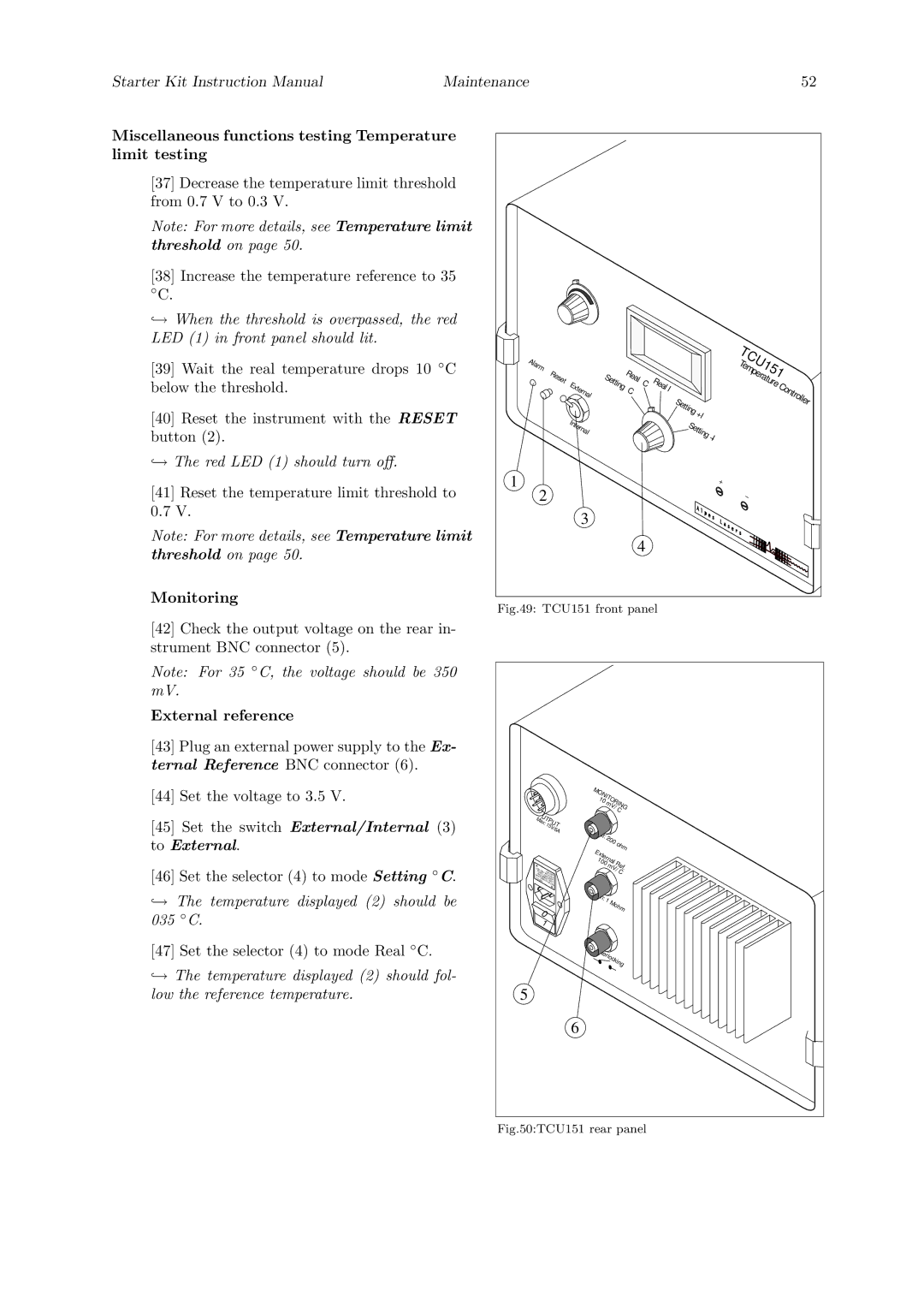 Quantum Instruments Cascade Laser Starter Kit Miscellaneous functions testing Temperature Limit testing, Threshold on 