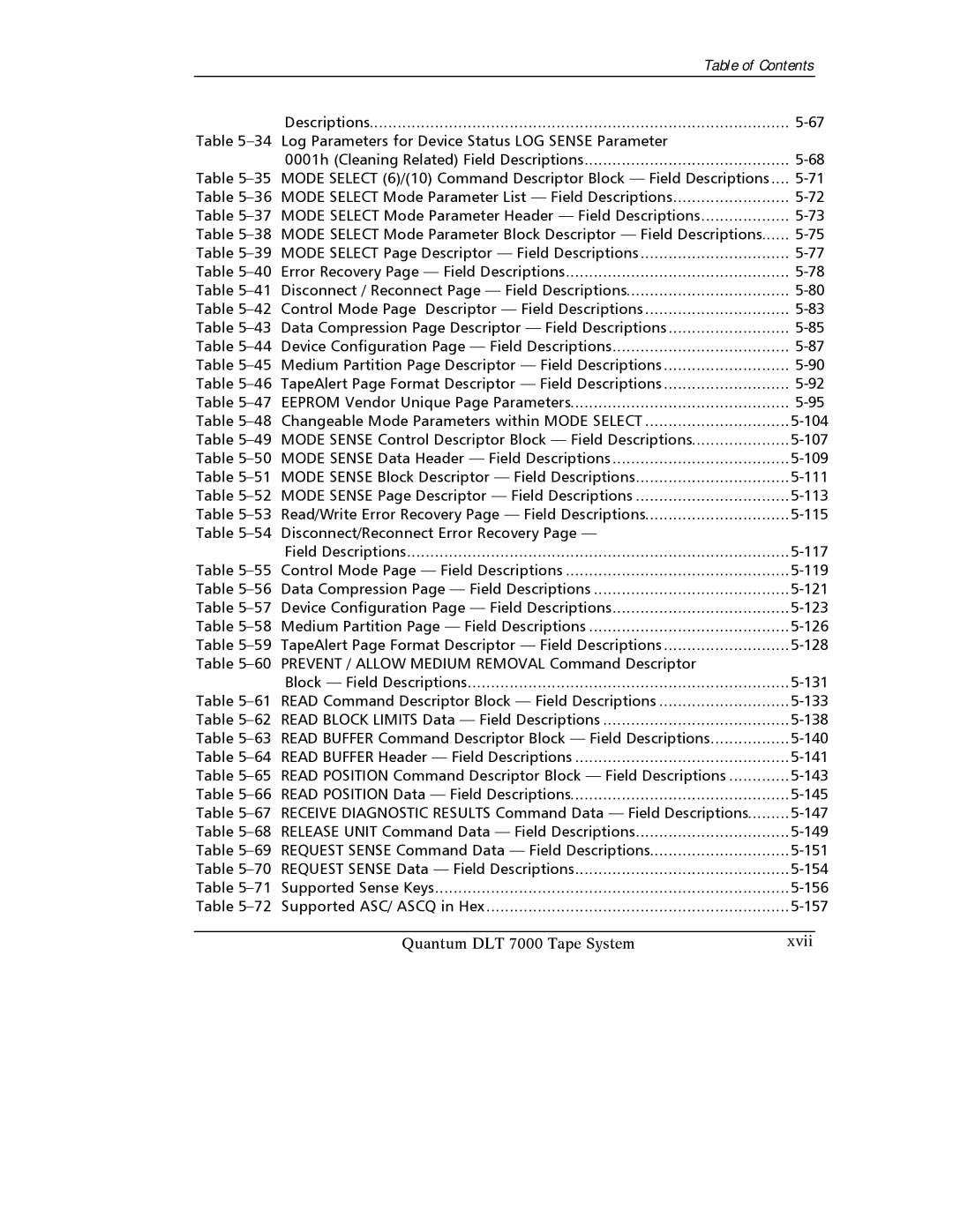 Quantum Instruments DLT 7000 manual 107, 109, 111, 113, 115, 121, 138, 140, 145, 154, 156, 157 