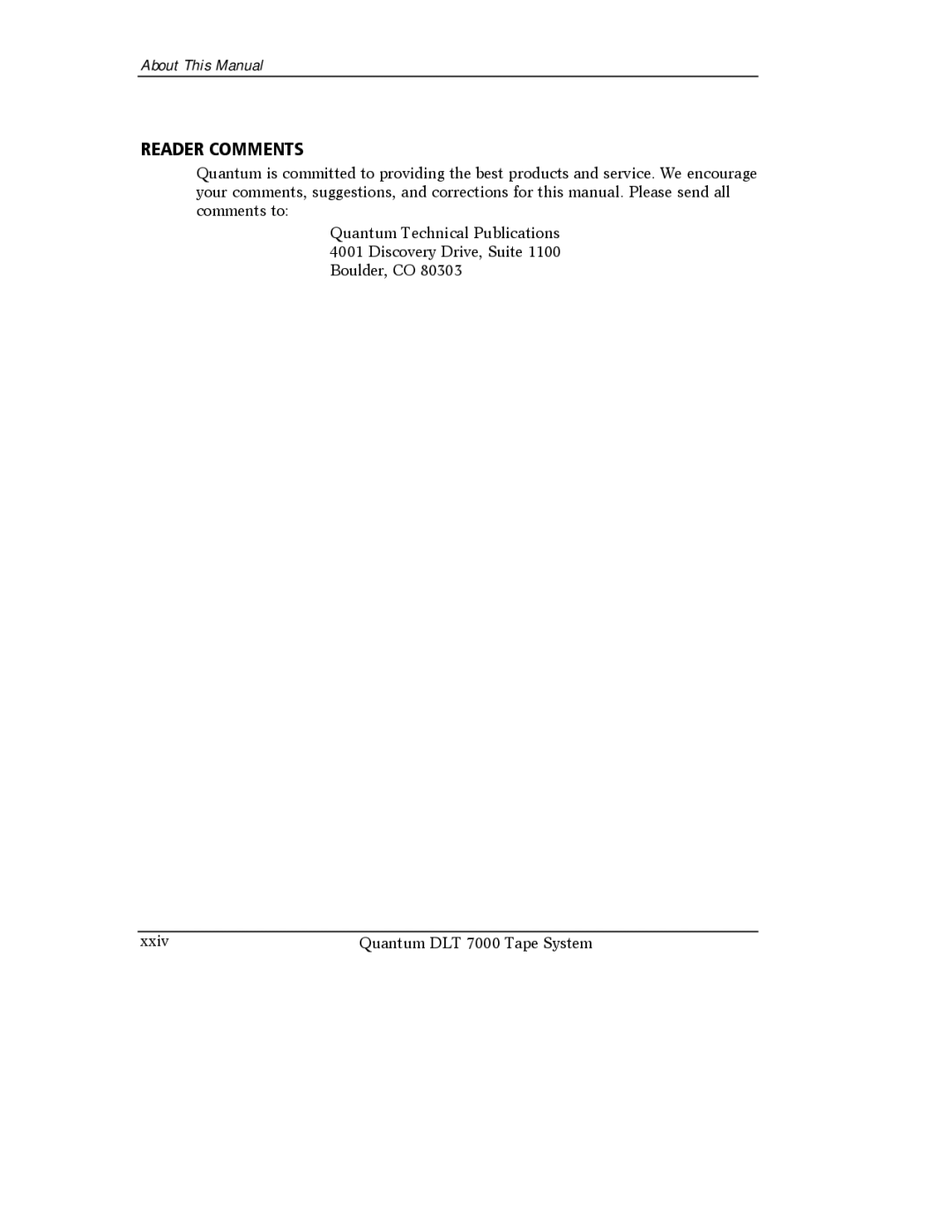 Quantum Instruments DLT 7000 manual Reader Comments 