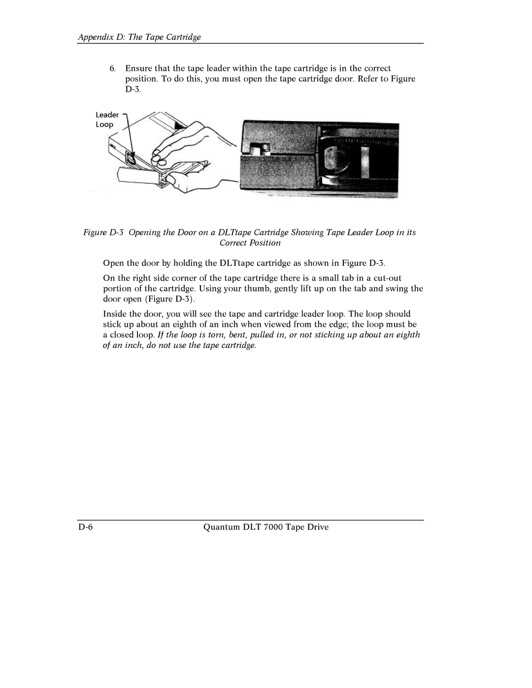 Quantum Instruments DLT 7000 manual Leader Loop 