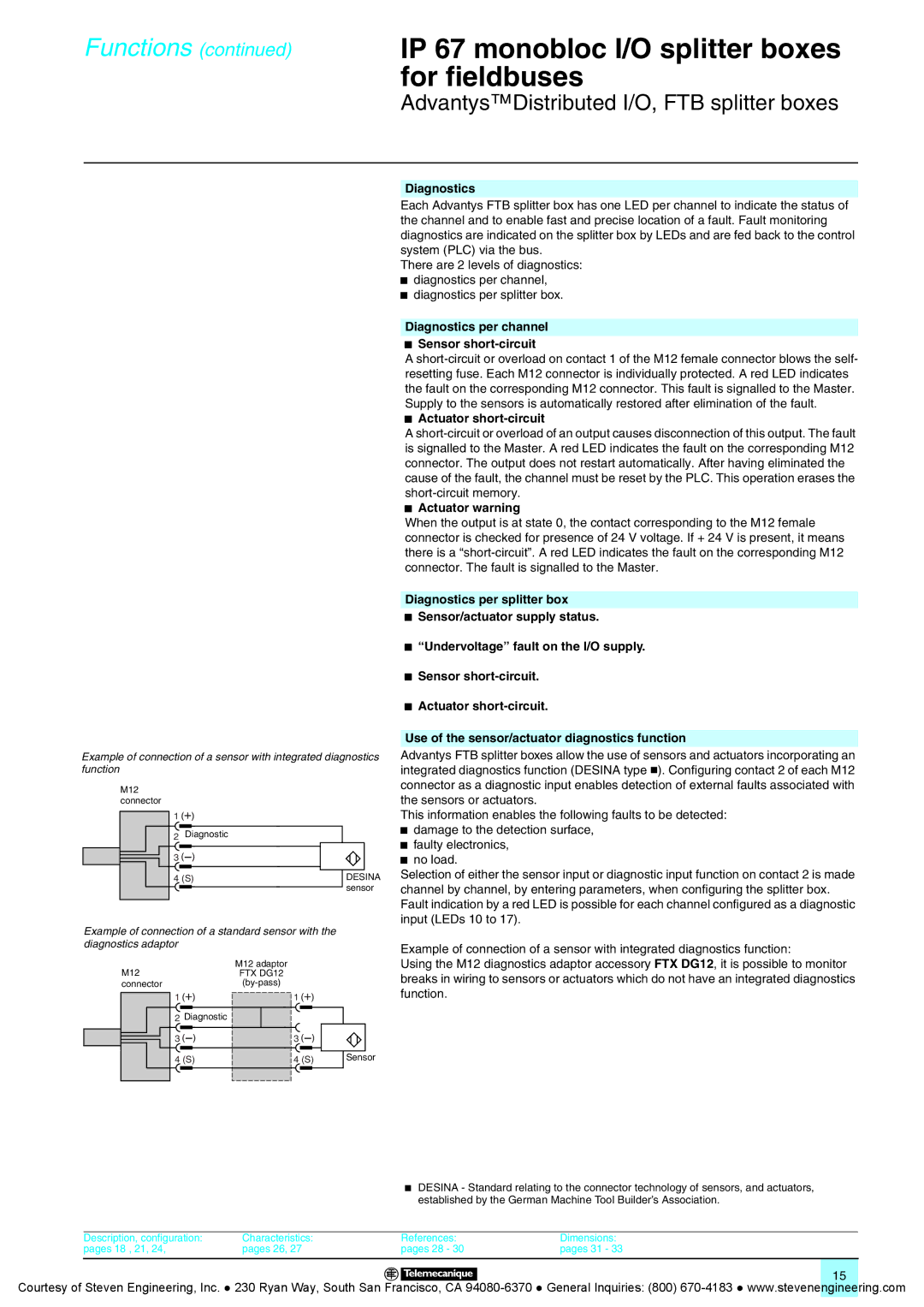 Quantum Instruments Splitter Boxes manual Diagnostics per channel Sensor short-circuit, Actuator short-circuit 