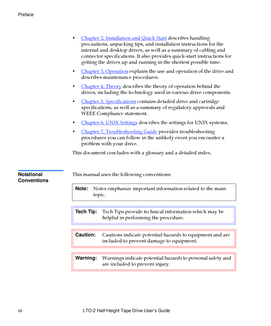 Quantum LTO-2 manual Notational, Conventions, Tech Tip 