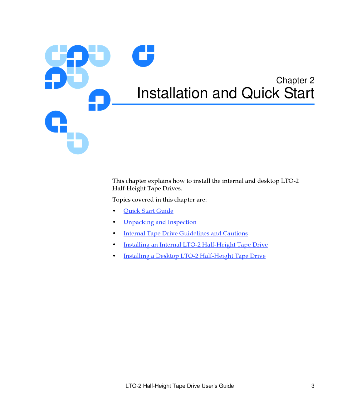 Quantum LTO-2 manual 2Installation and Quick Start 