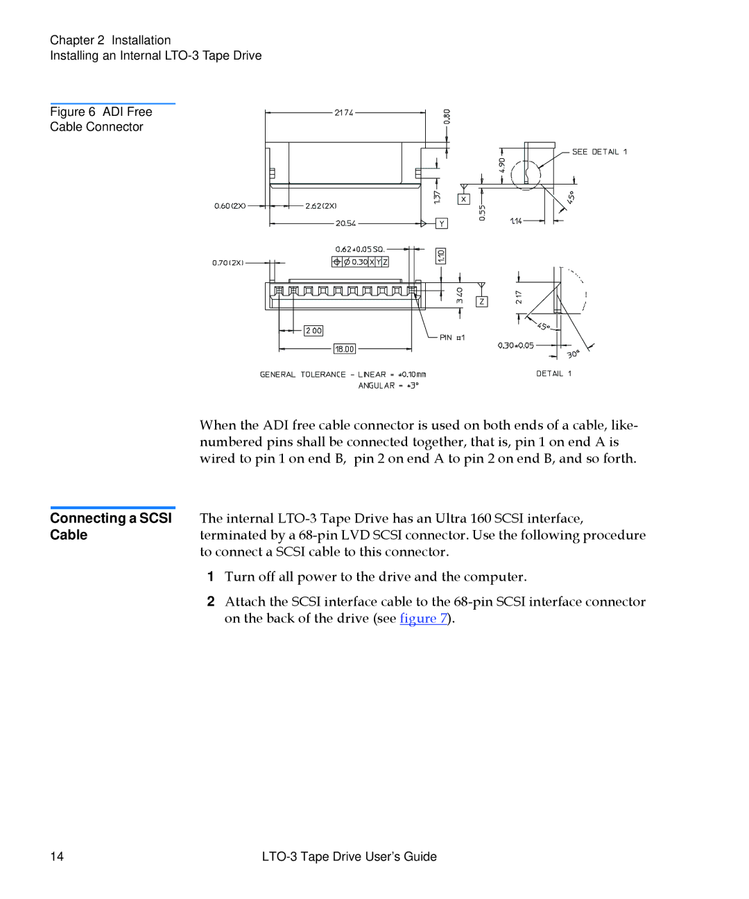 Quantum LTO-3 manual ADI Free Cable Connector 