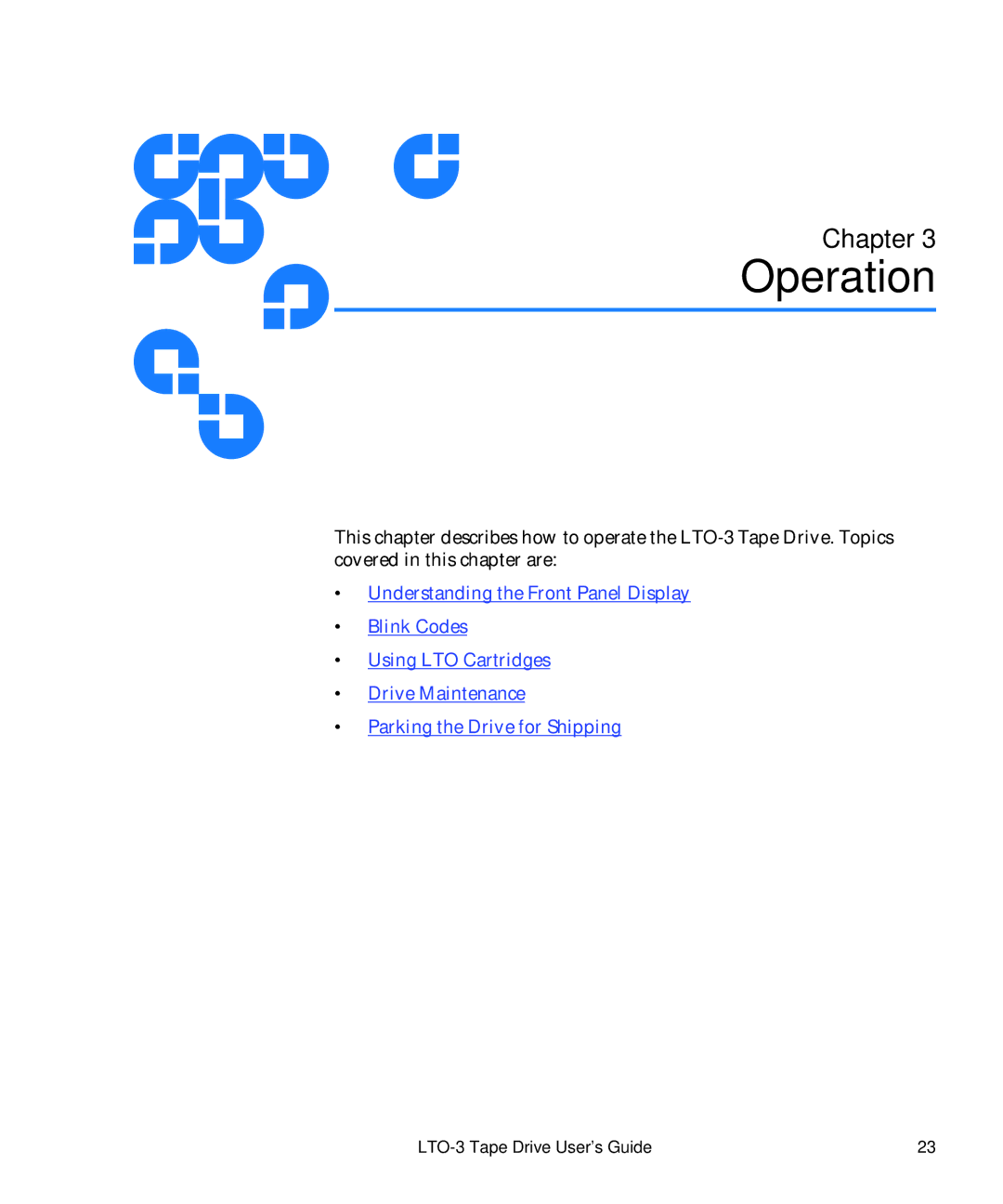 Quantum LTO-3 manual 3Operation 