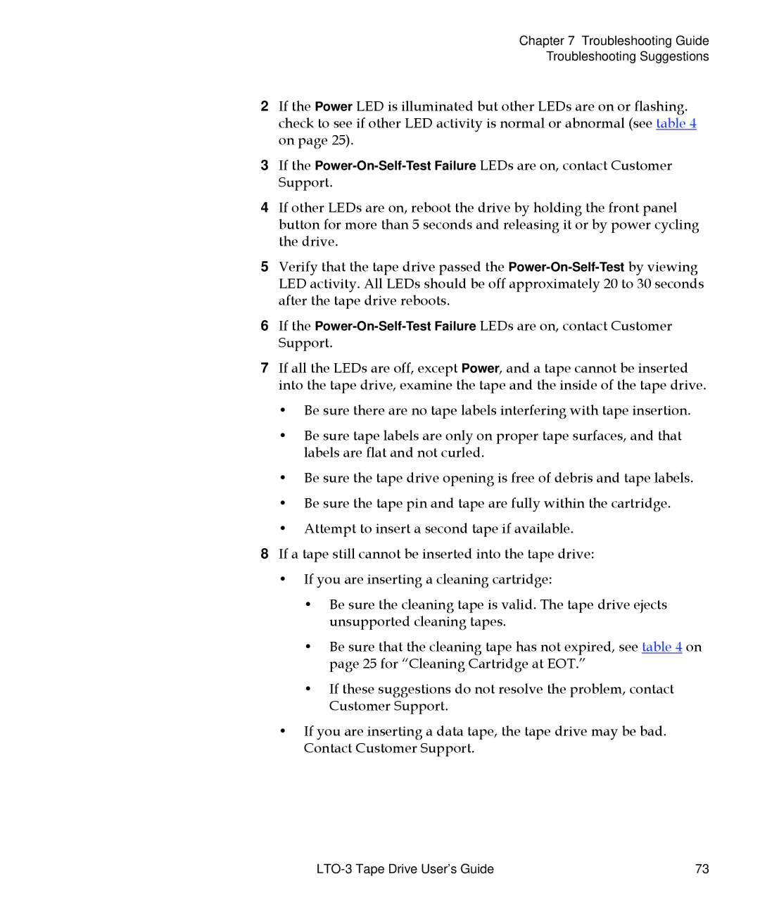 Quantum LTO-3 manual Troubleshooting Guide Troubleshooting Suggestions 