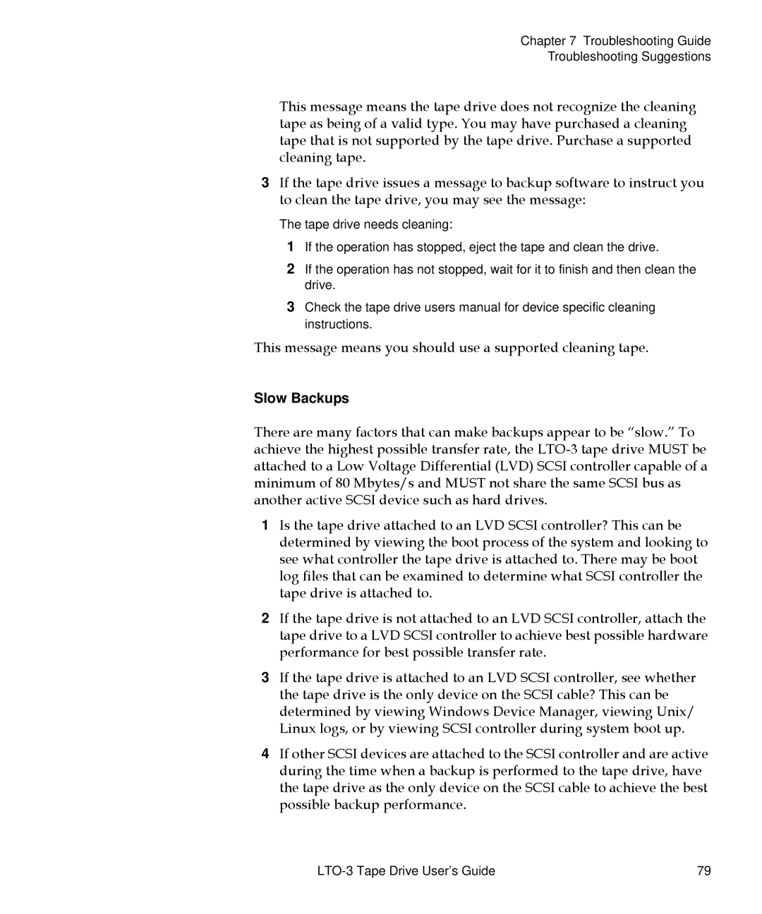 Quantum LTO-3 manual Slow Backups 