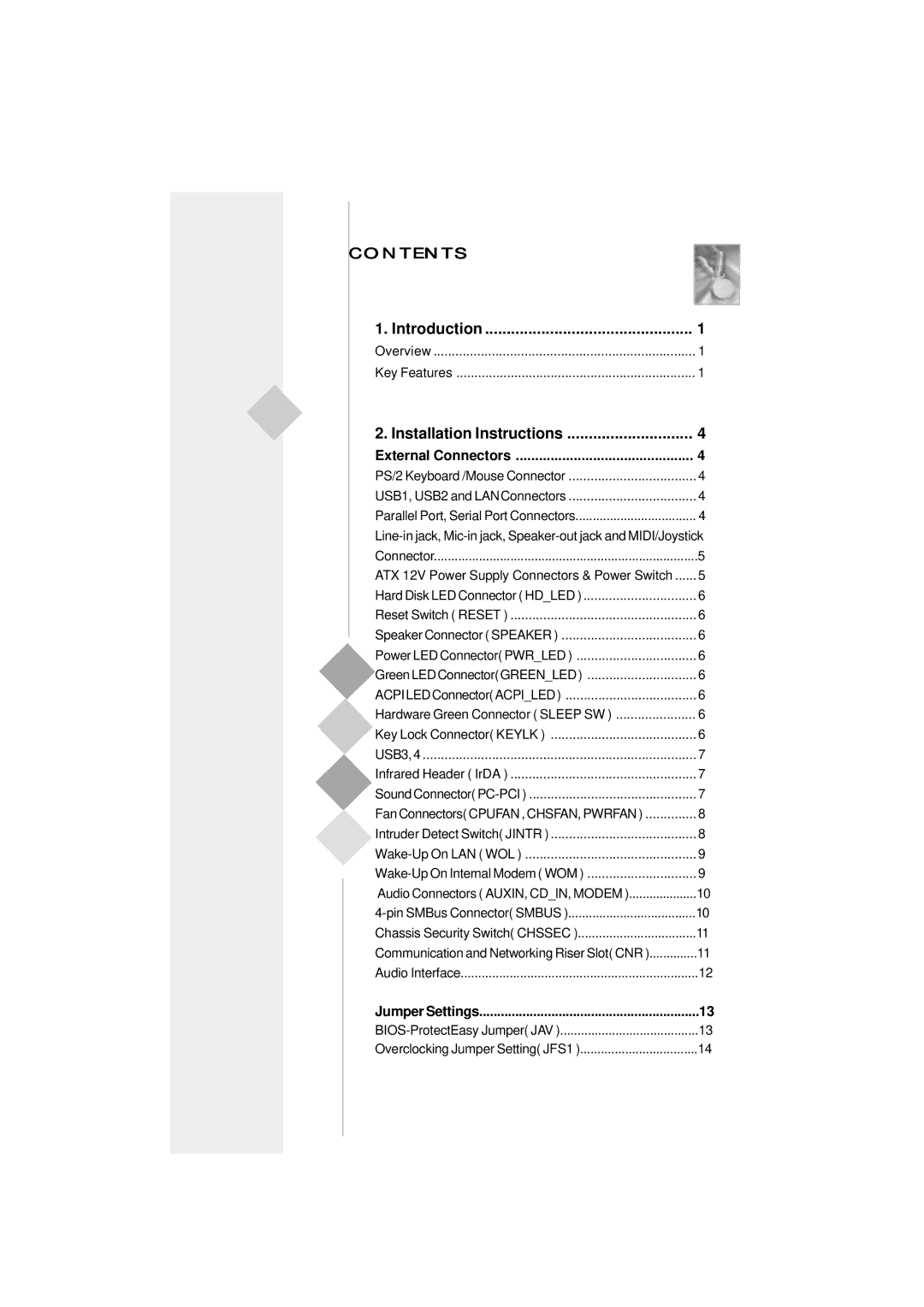 Quantum PlatiniX 2 manual Contents 