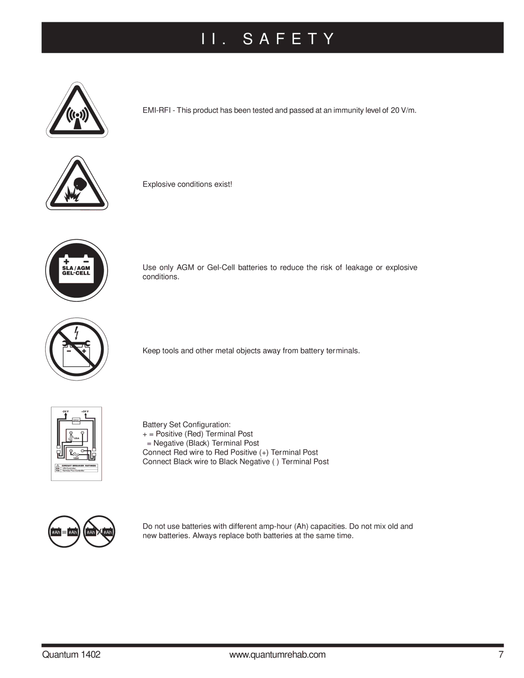 Quantum Quantum 1402 manual S a F E T Y 