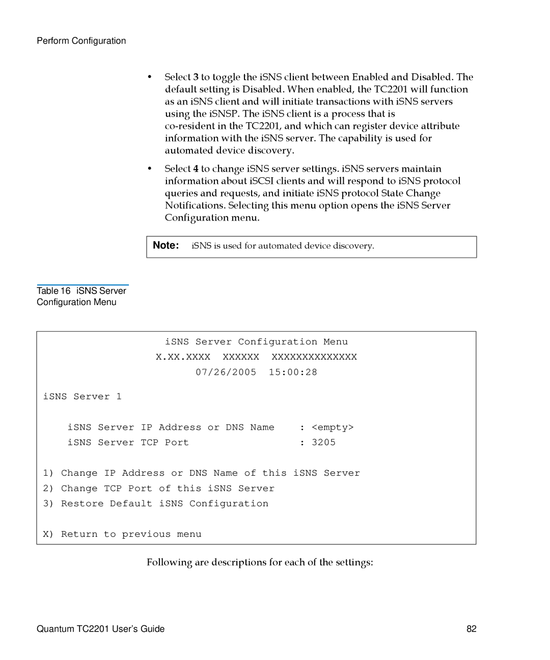 Quantum TC2201 manual XX.XXXX Xxxxxxxxxxxxxx 