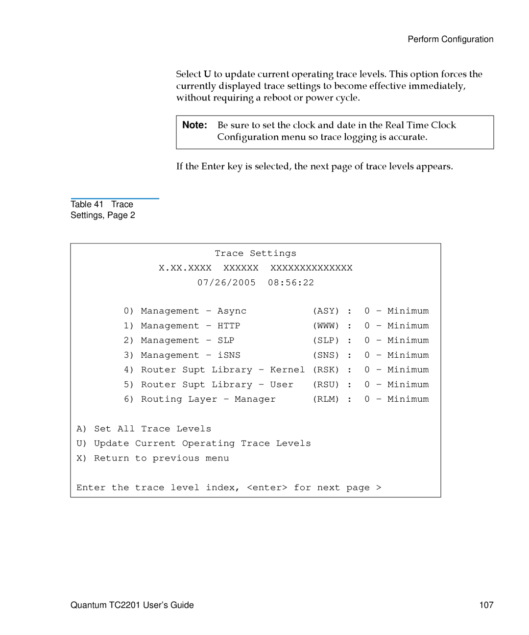 Quantum TC2201 manual Http 