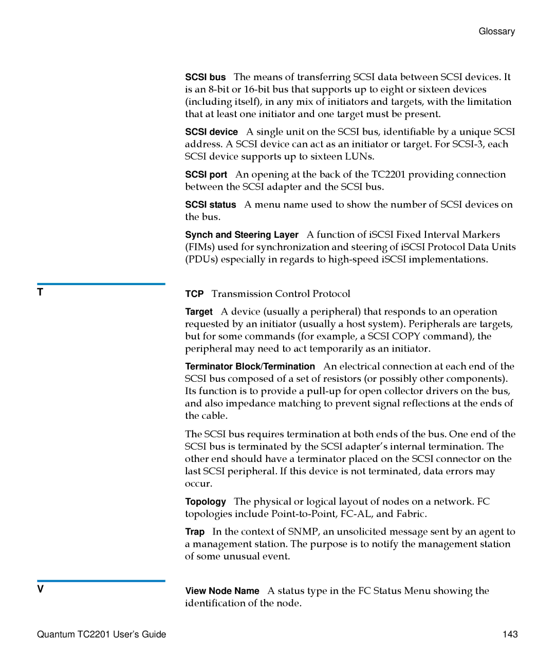 Quantum TC2201 manual That at least one initiator and one target must be present 