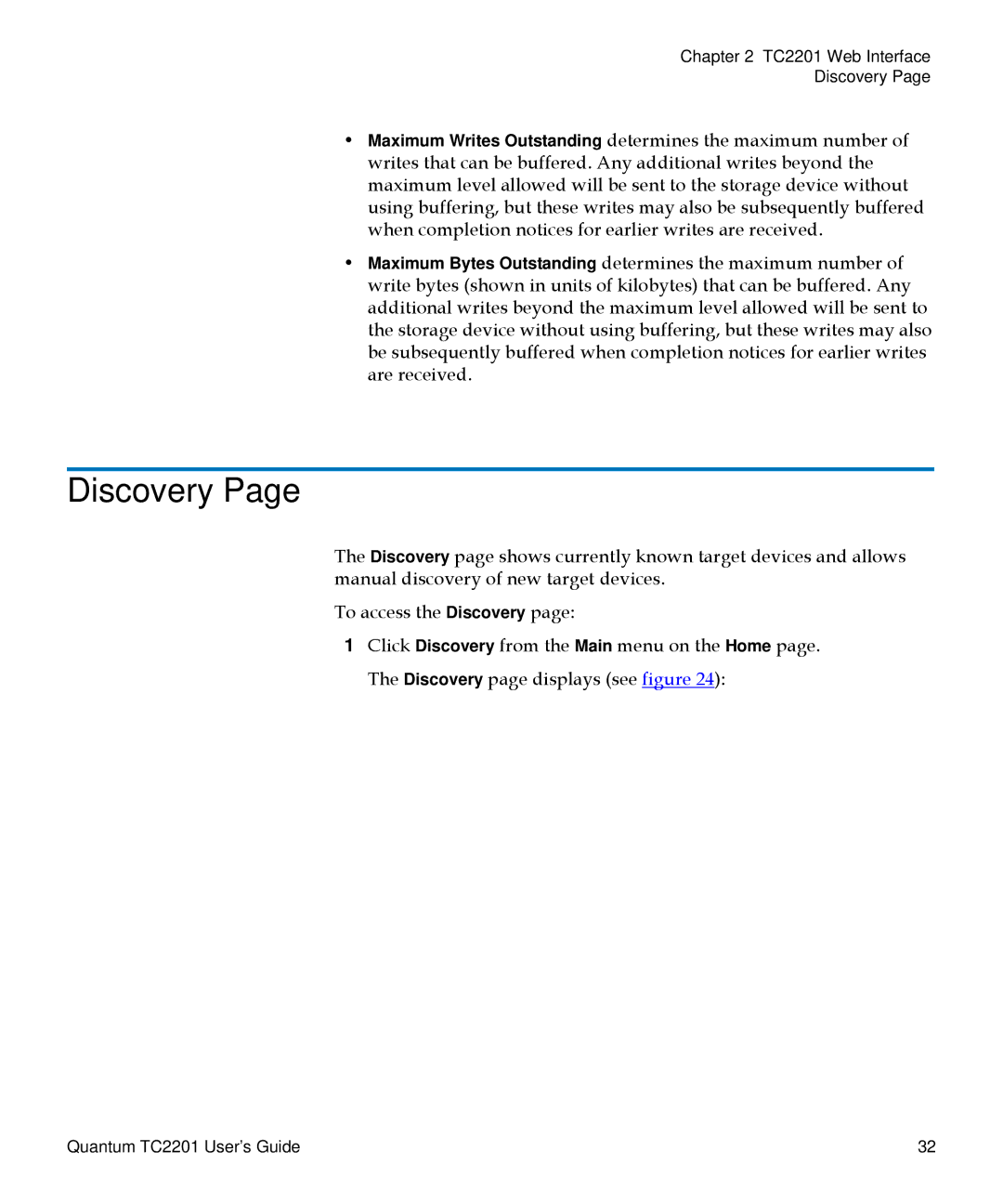 Quantum TC2201 manual Discovery 