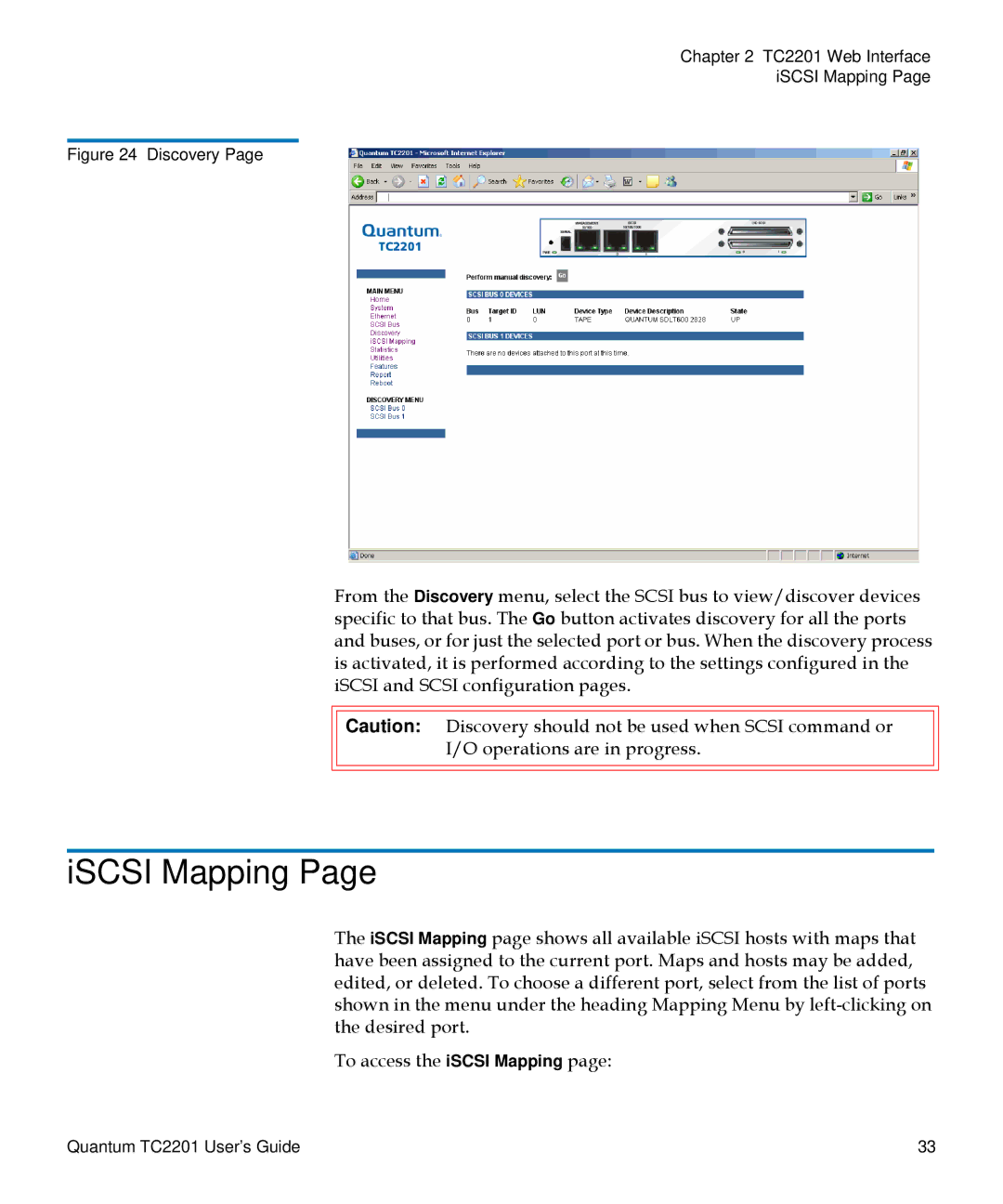 Quantum TC2201 manual ISCSI Mapping 