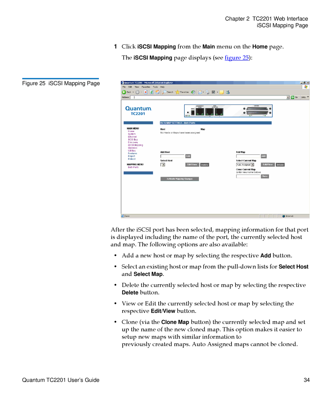 Quantum TC2201 manual ISCSI Mapping 