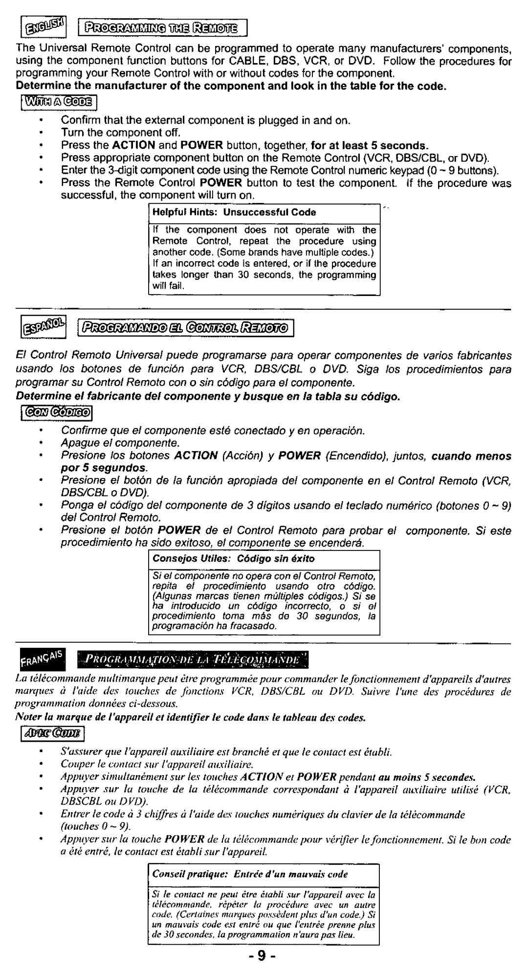 Quasar EUR511514 manual 