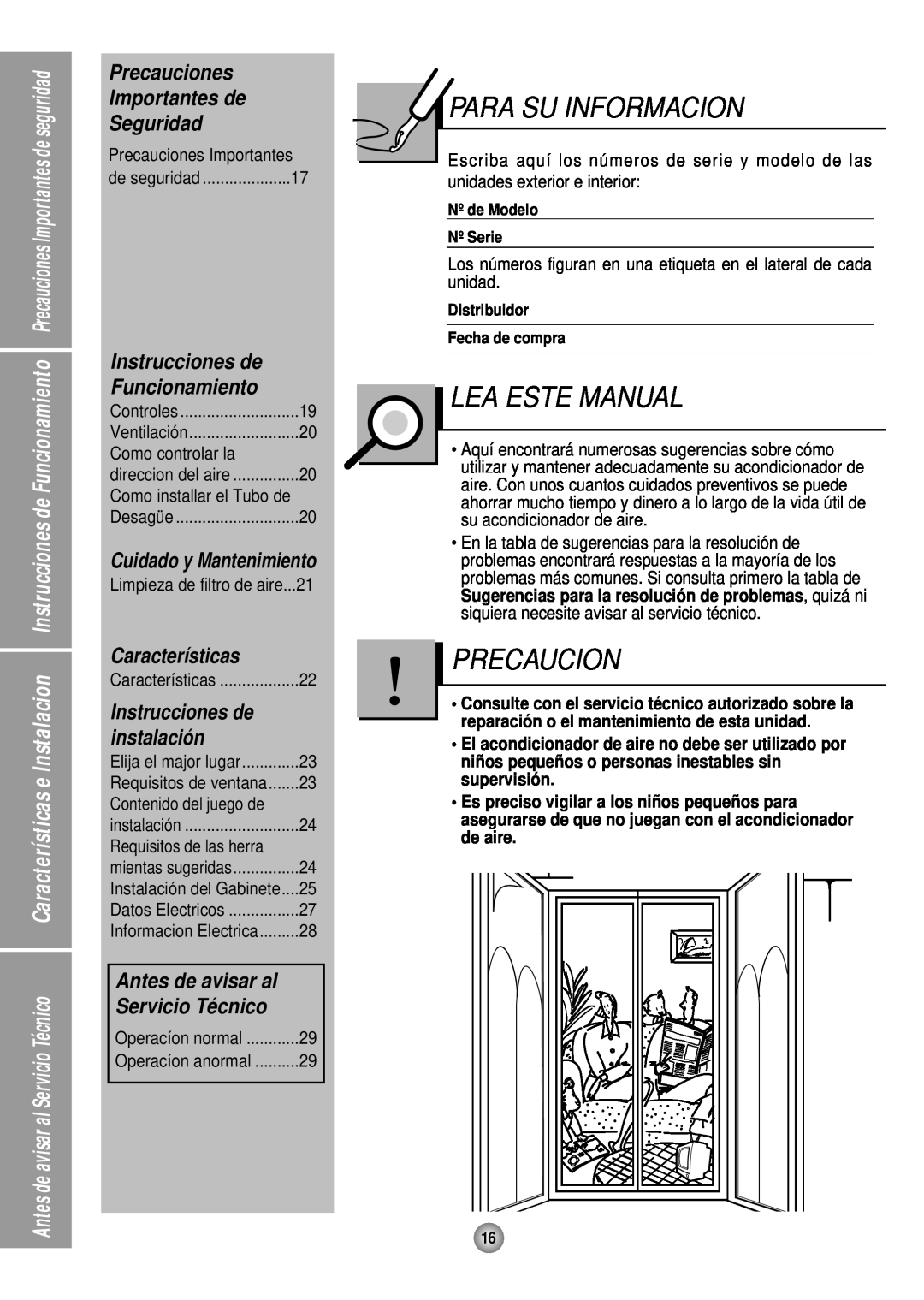 Quasar HQ-2081TH manual Para Su Informacion, Lea Este Manual, Precauciones Importantes de Seguridad, Instrucciones de 