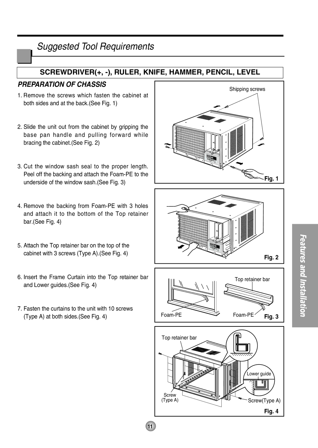 Quasar HQ-2244UH operating instructions Suggested Tool Requirements, Preparation of Chassis 