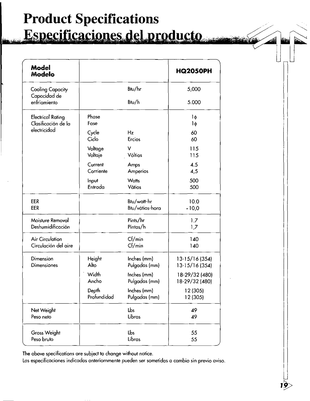 Quasar HQ2050PH manual 