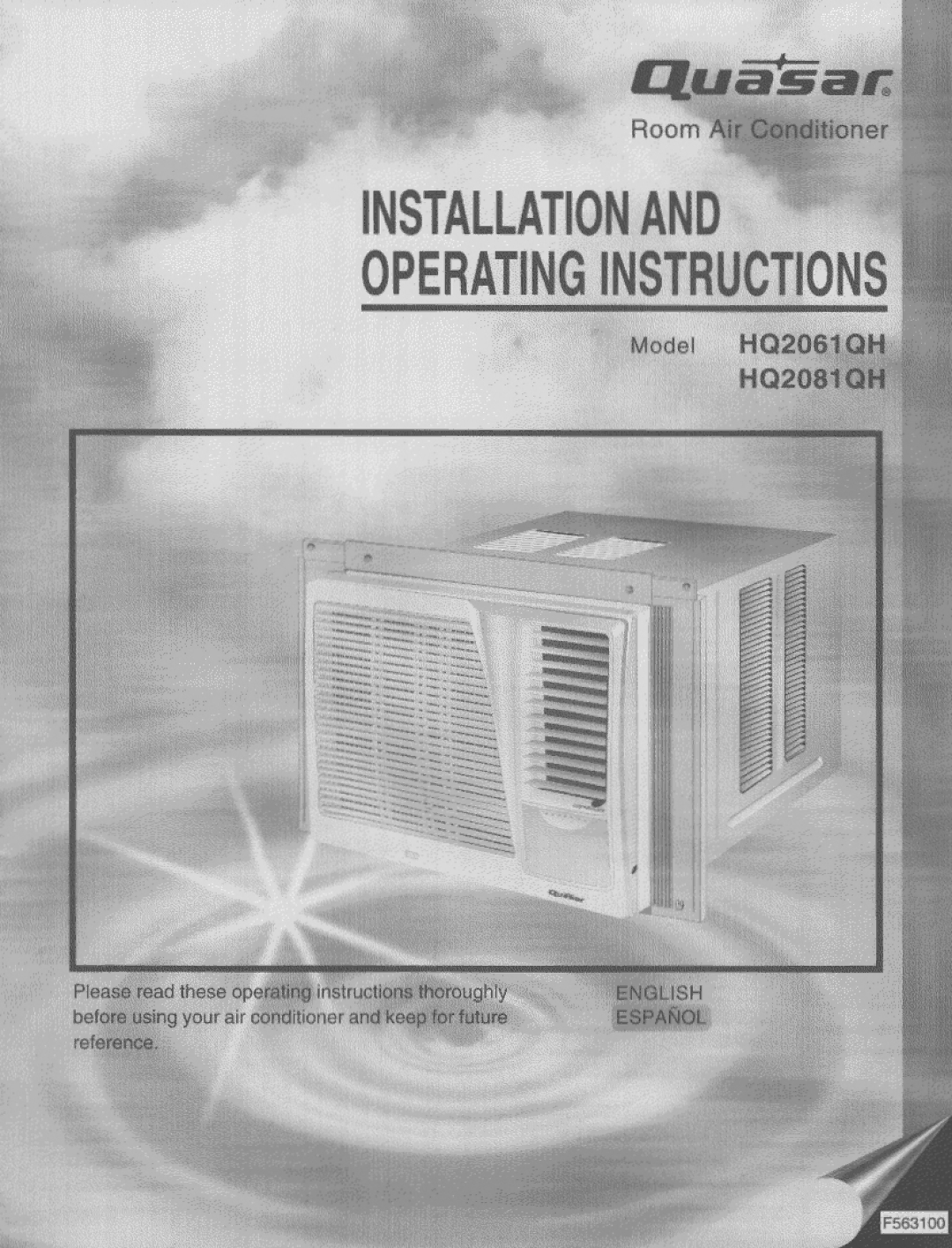 Quasar HQ2081QH, HQ2061QH manual 