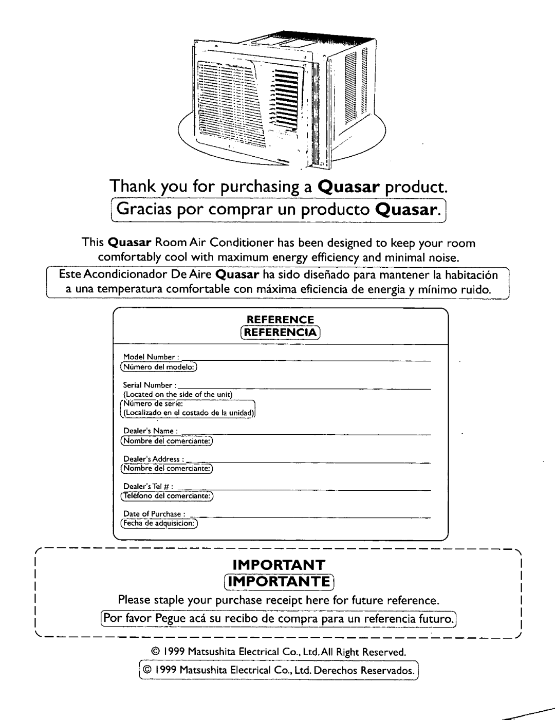 Quasar HQ2061QH, HQ2081QH manual 