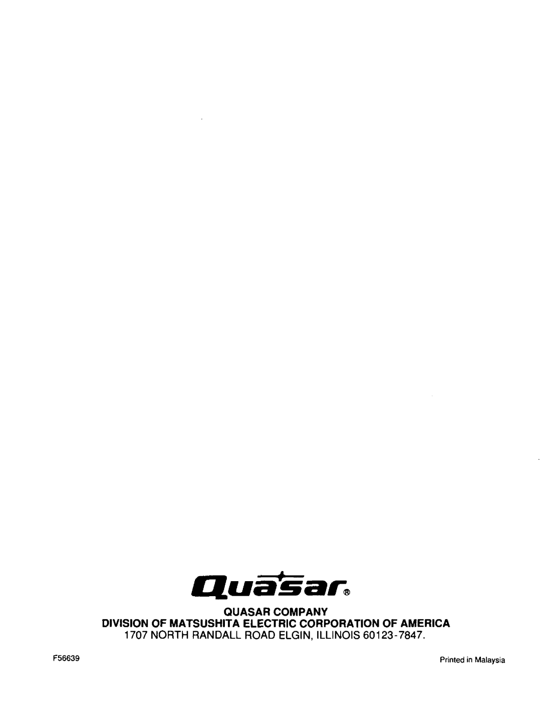 Quasar HQ2181GH, HQ2201GH manual 