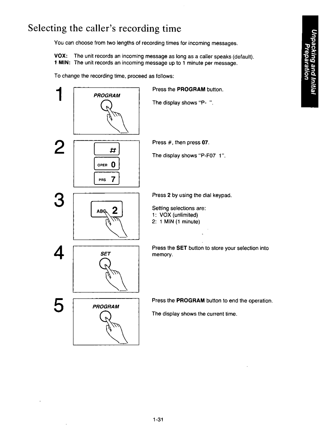 Quasar PAX210 manual 