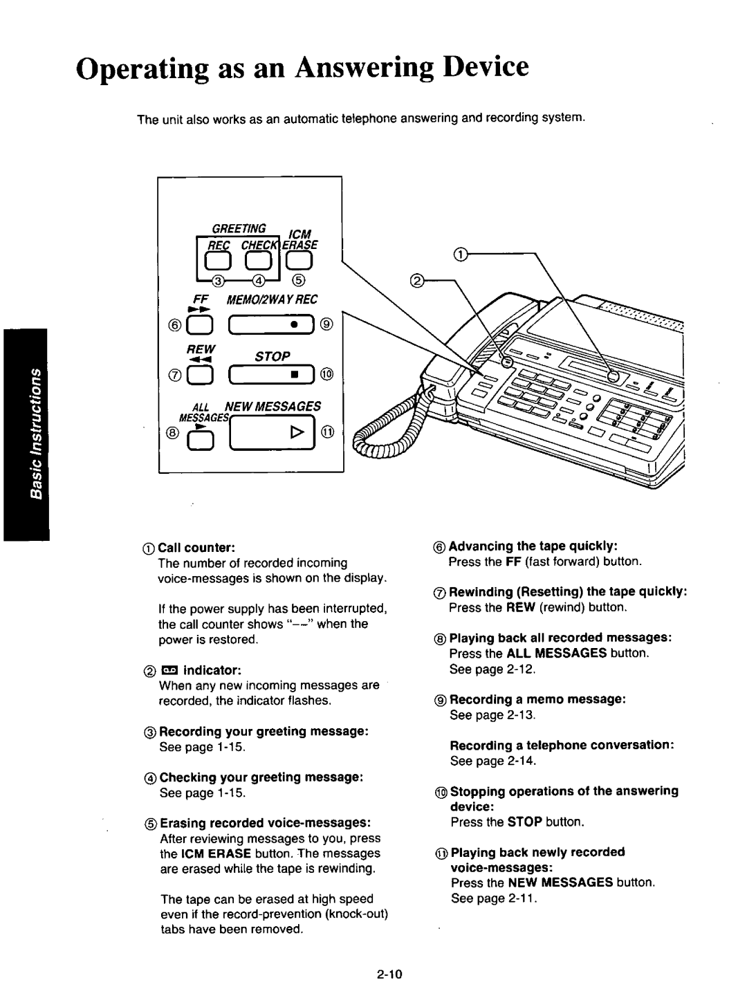 Quasar PAX210 manual 