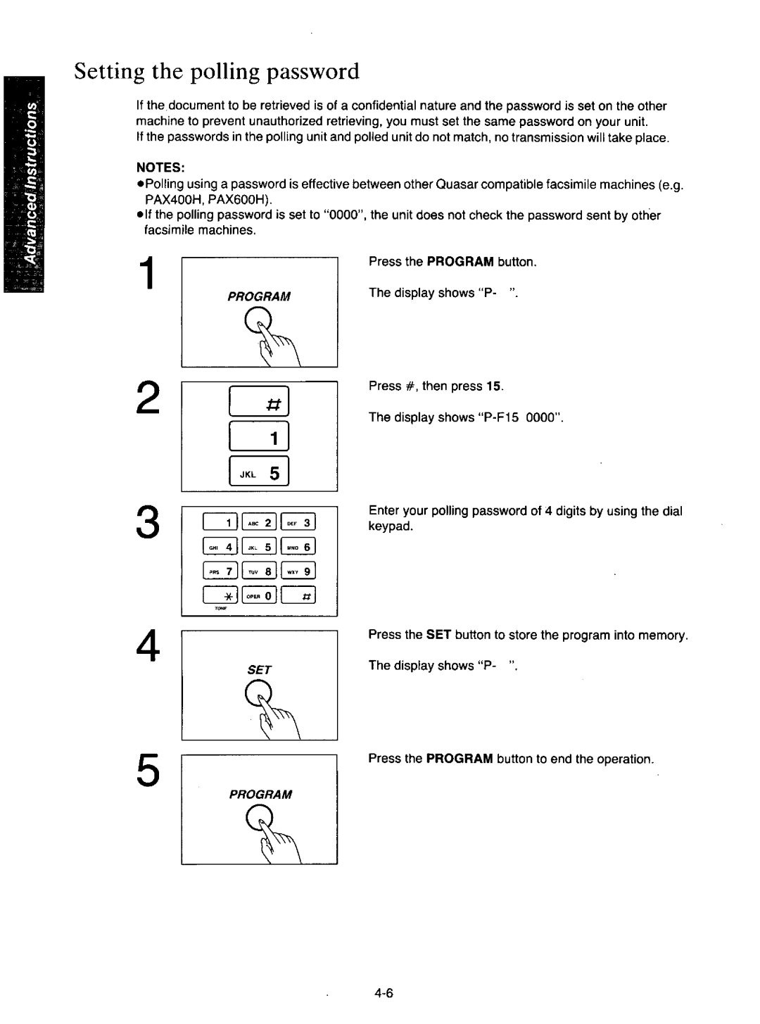 Quasar PAX210 manual 