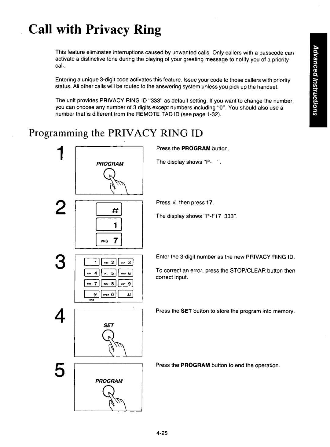 Quasar PAX210 manual 