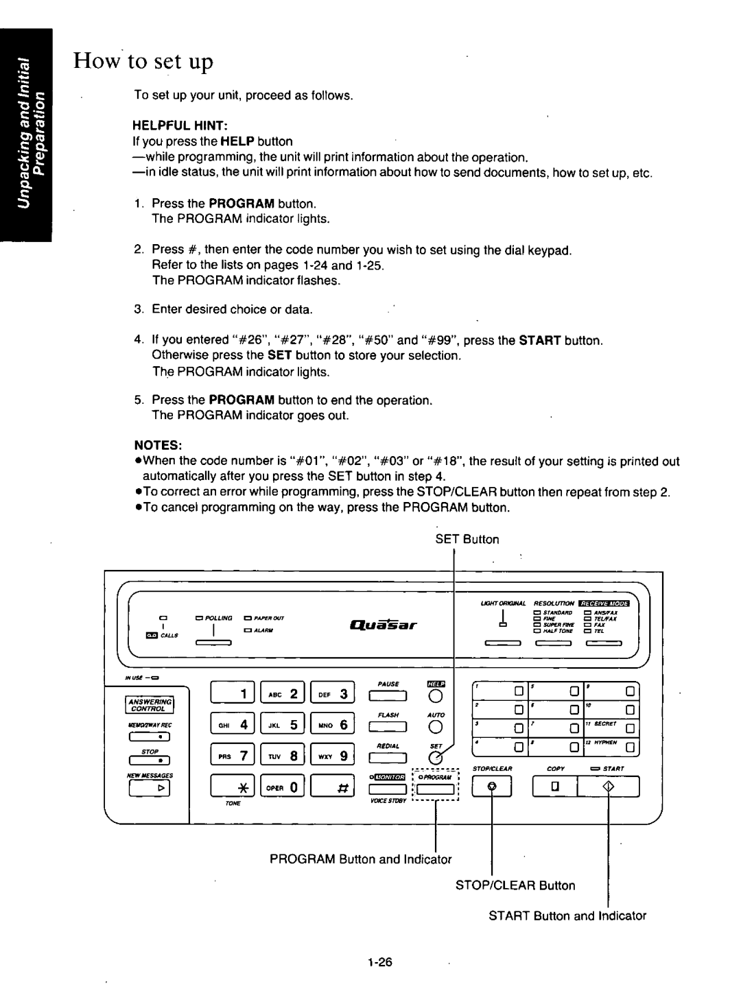 Quasar PAX405 manual 