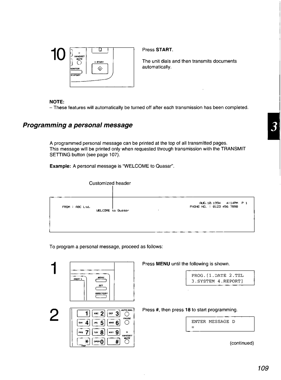 Quasar PPX2000 manual 