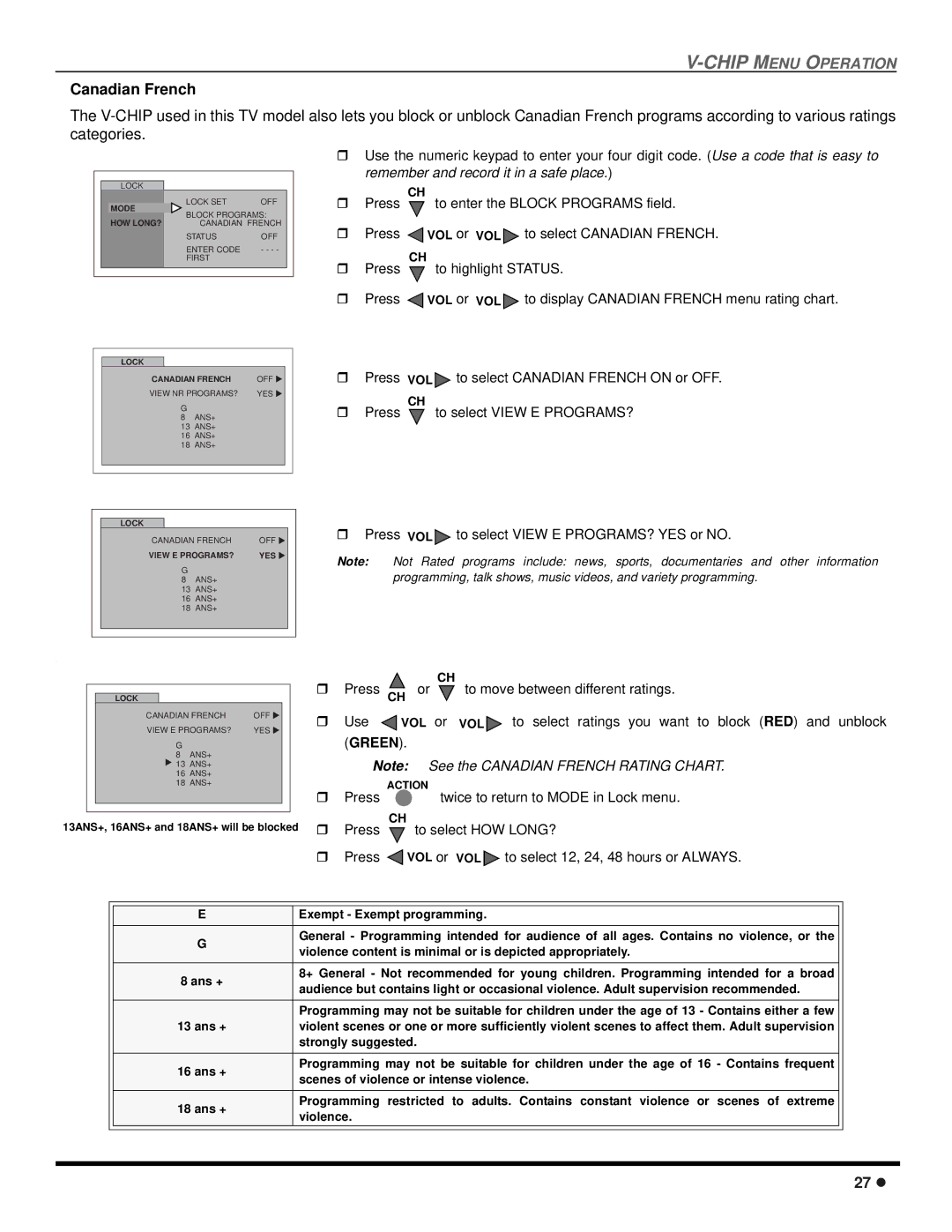 Quasar SP-3235 operating instructions Canadian French, Press To select HOW LONG?, To select 12, 24, 48 hours or Always 