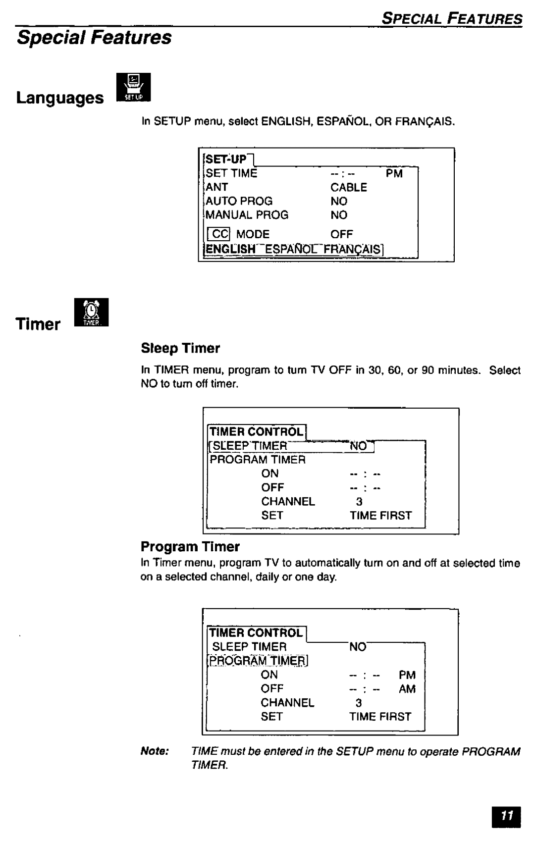 Quasar SP2723, SP3233 manual 