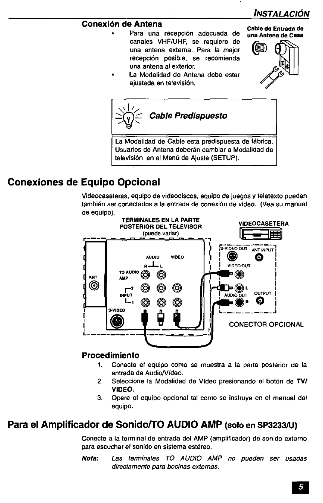 Quasar SP2723, SP3233 manual 