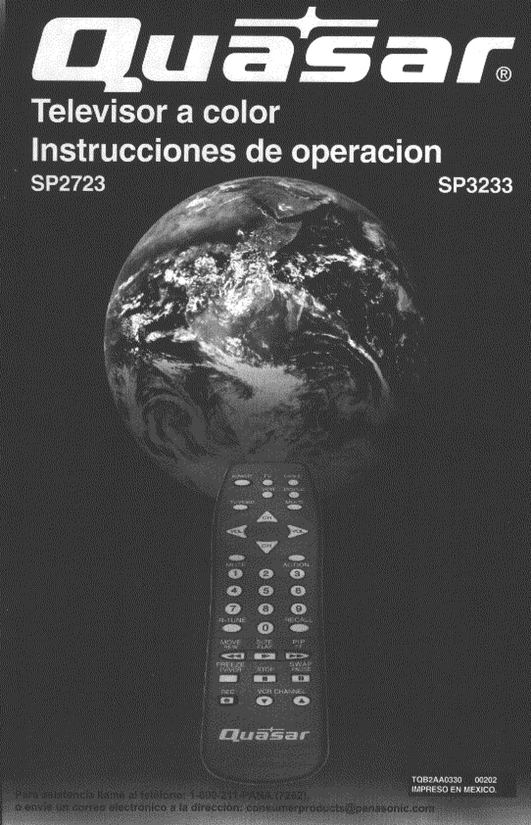 Quasar SP2723, SP3233 manual 