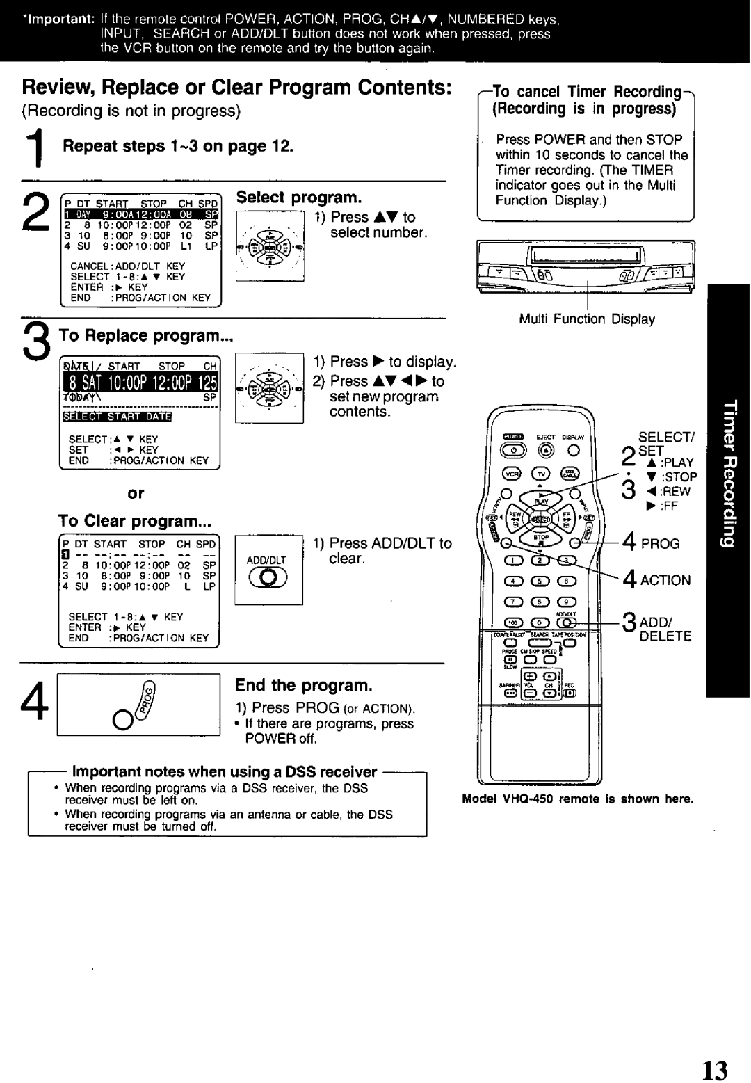 Quasar VHQ-400 manual 